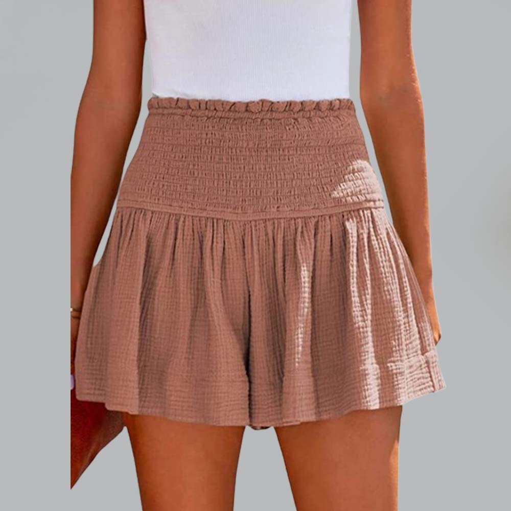 Women's summer comfortable and breathable cotton and linen culottes