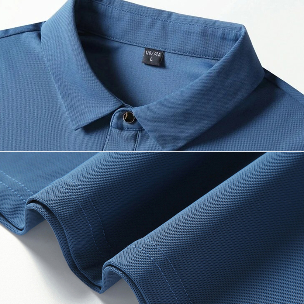 Men's Breathable Ice Silk Short Sleeve Polo Shirt