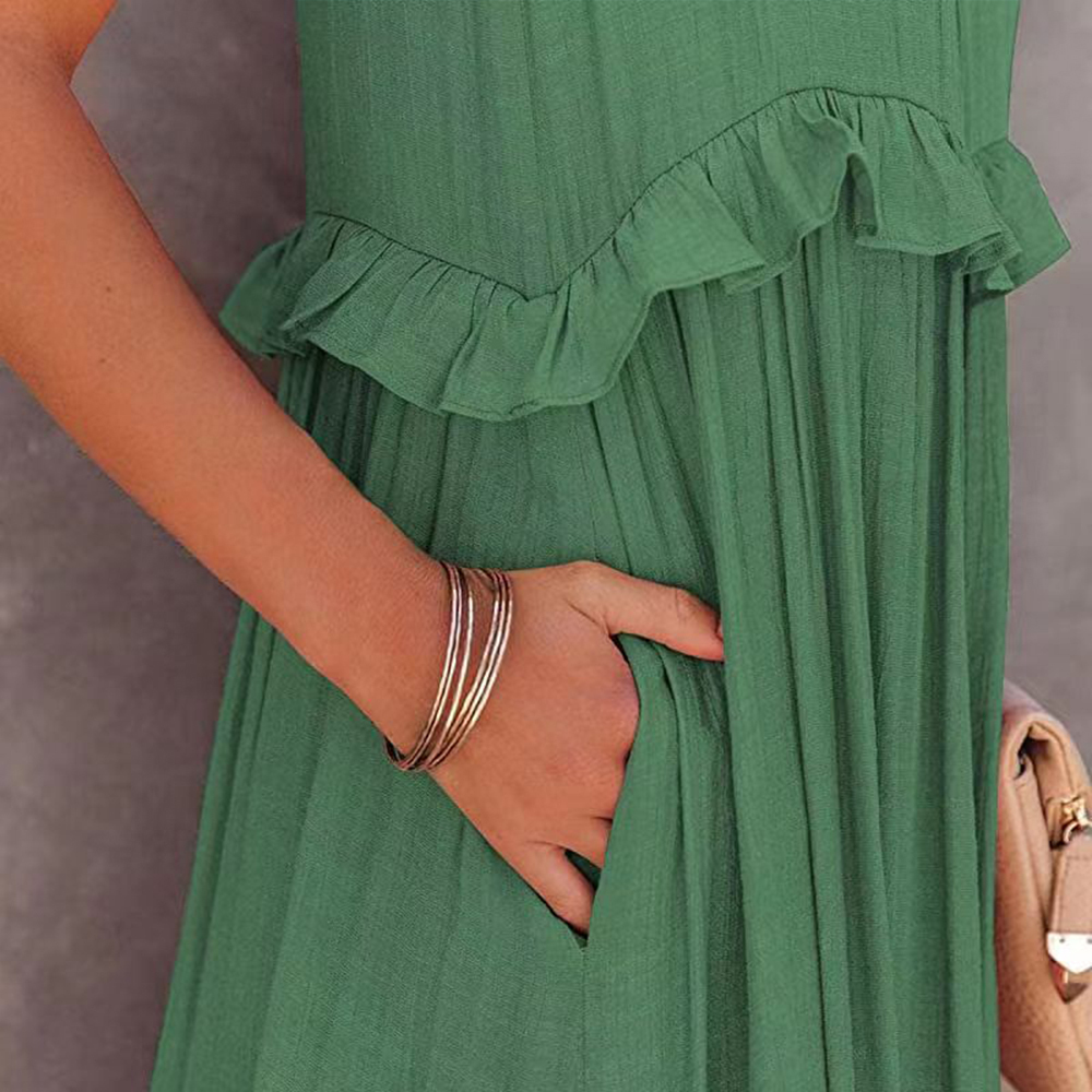 Women's summer sweet sleeveless irregular cake skirt