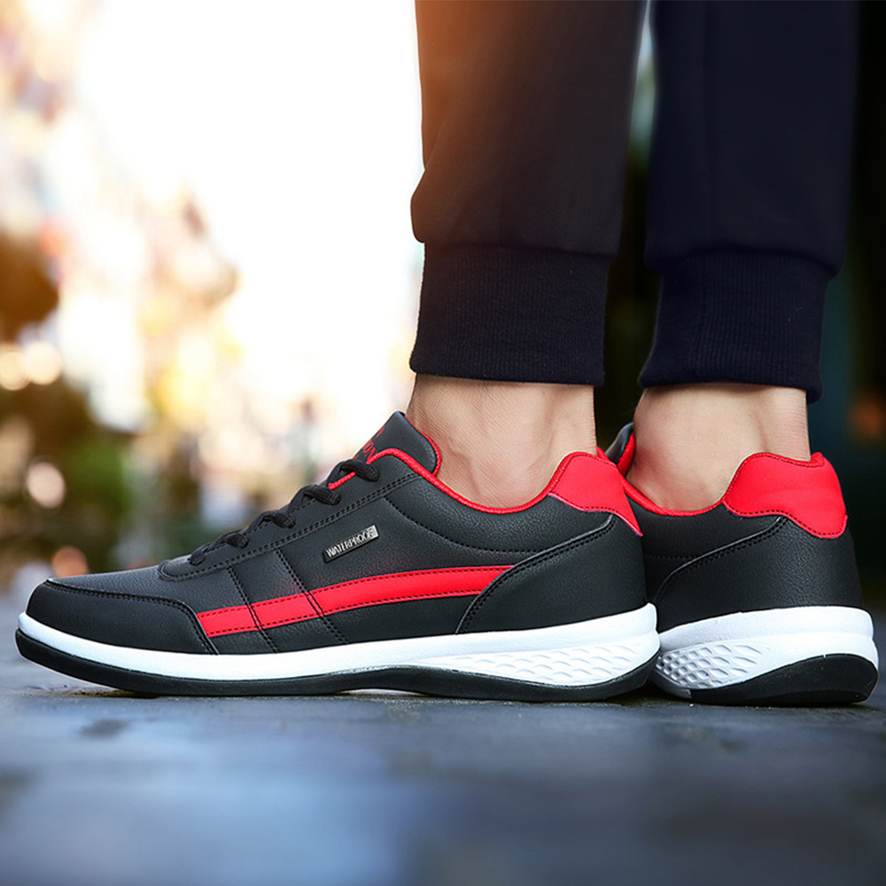 Glückbox™ Bequeme Ledersneaker in Großen Sportschuhe Lässige Schuhe