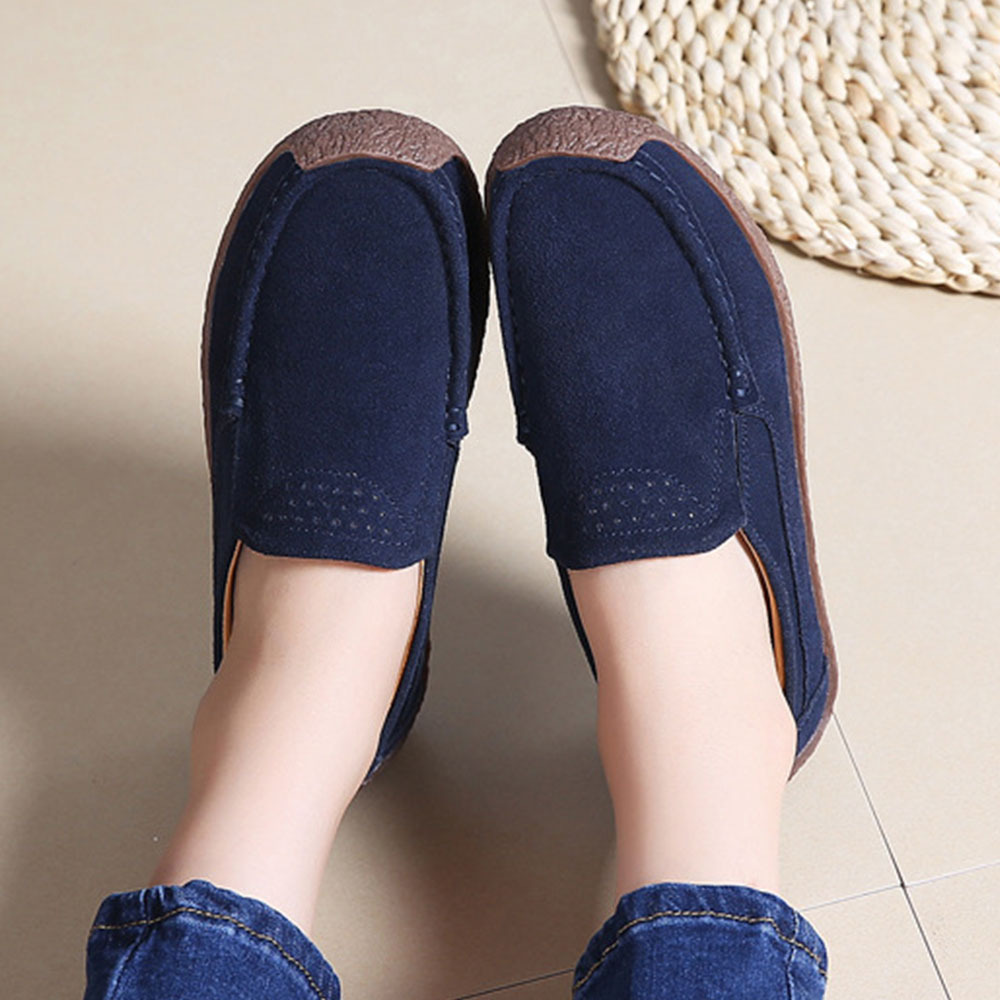 New style women's retro all-match slip-on beanie shoes