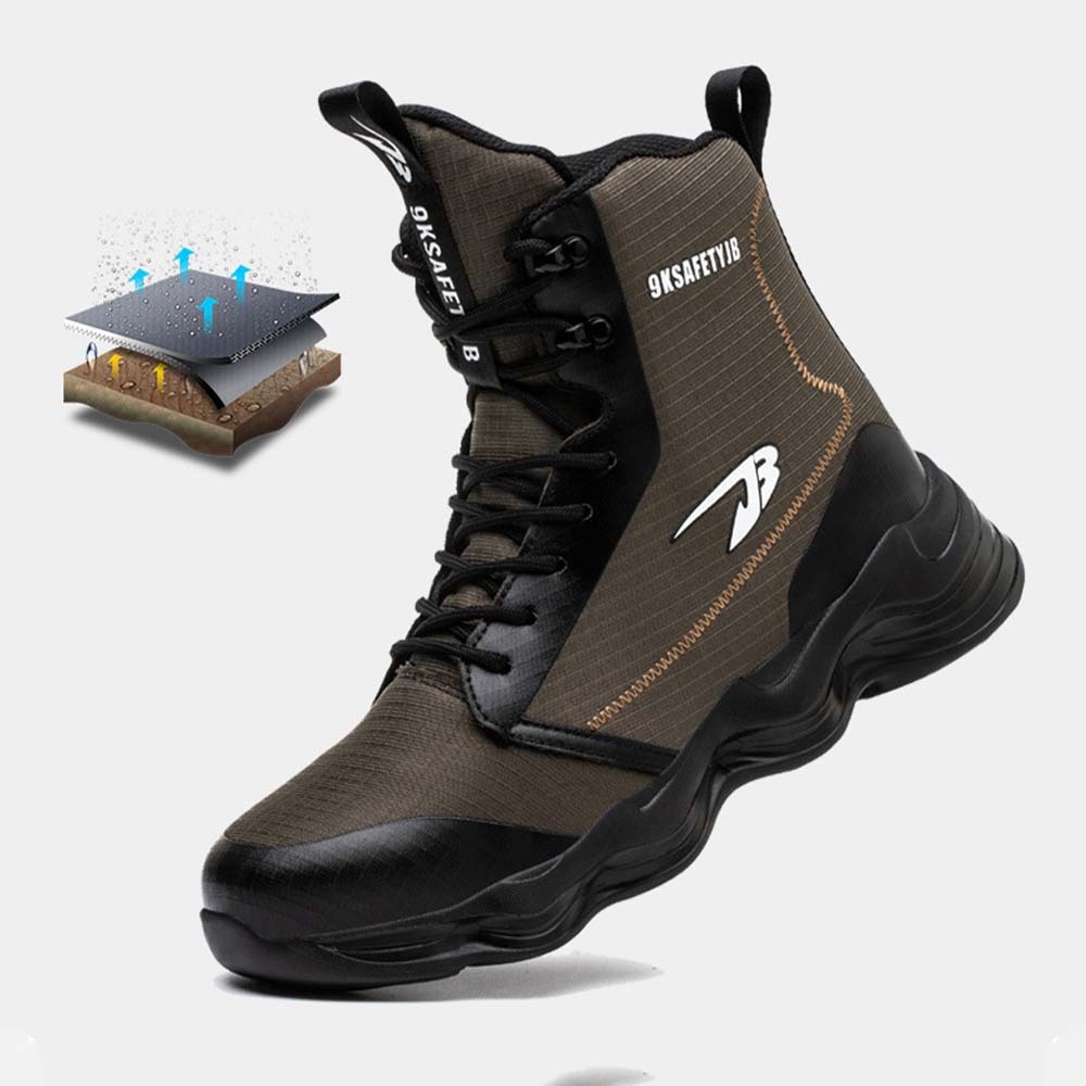 New steel-toe anti-smash, anti-puncture, wear-resistant safety shoes