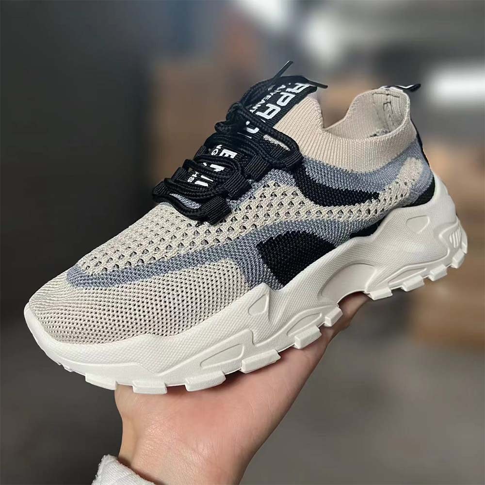 Zapatillas de deporte de suela gruesa de malla transpirable para mujer