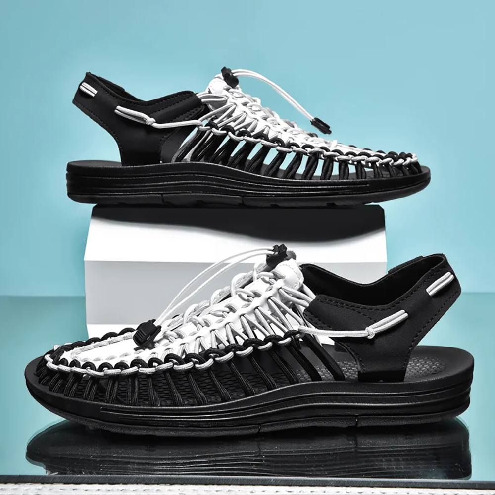 Smiledeer Summer men's and women's breathable braided lace-up sports sandals