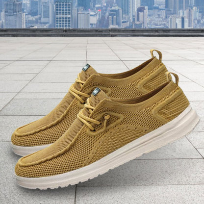 Men's breathable and comfortable mesh lace-up casual shoes