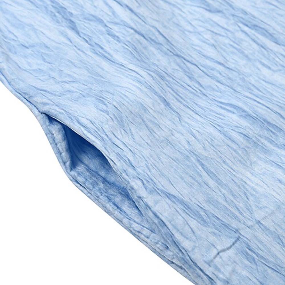 Soft and comfortable V-neck cotton and linen dress