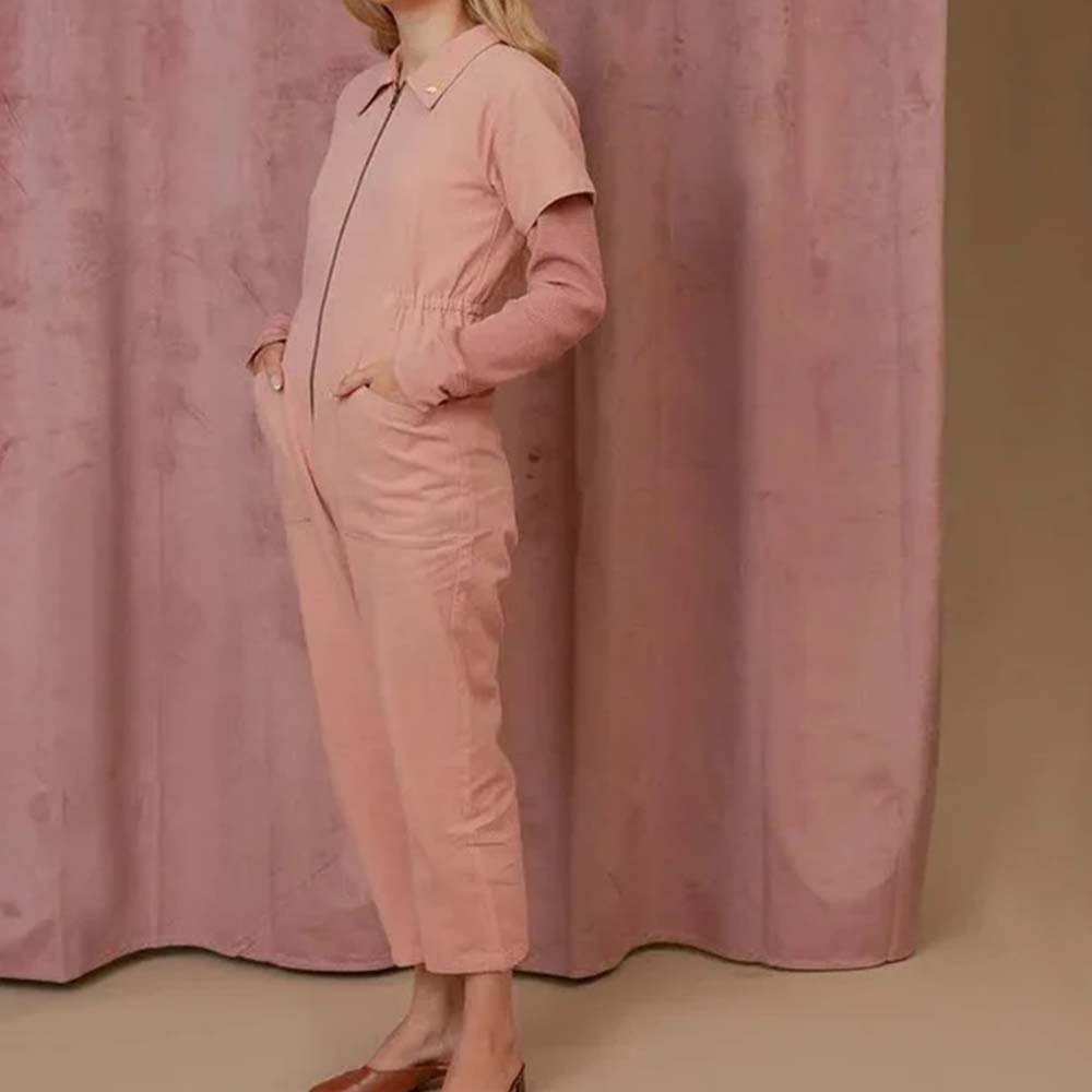 Women's practical multifunctional short-sleeved jumpsuit