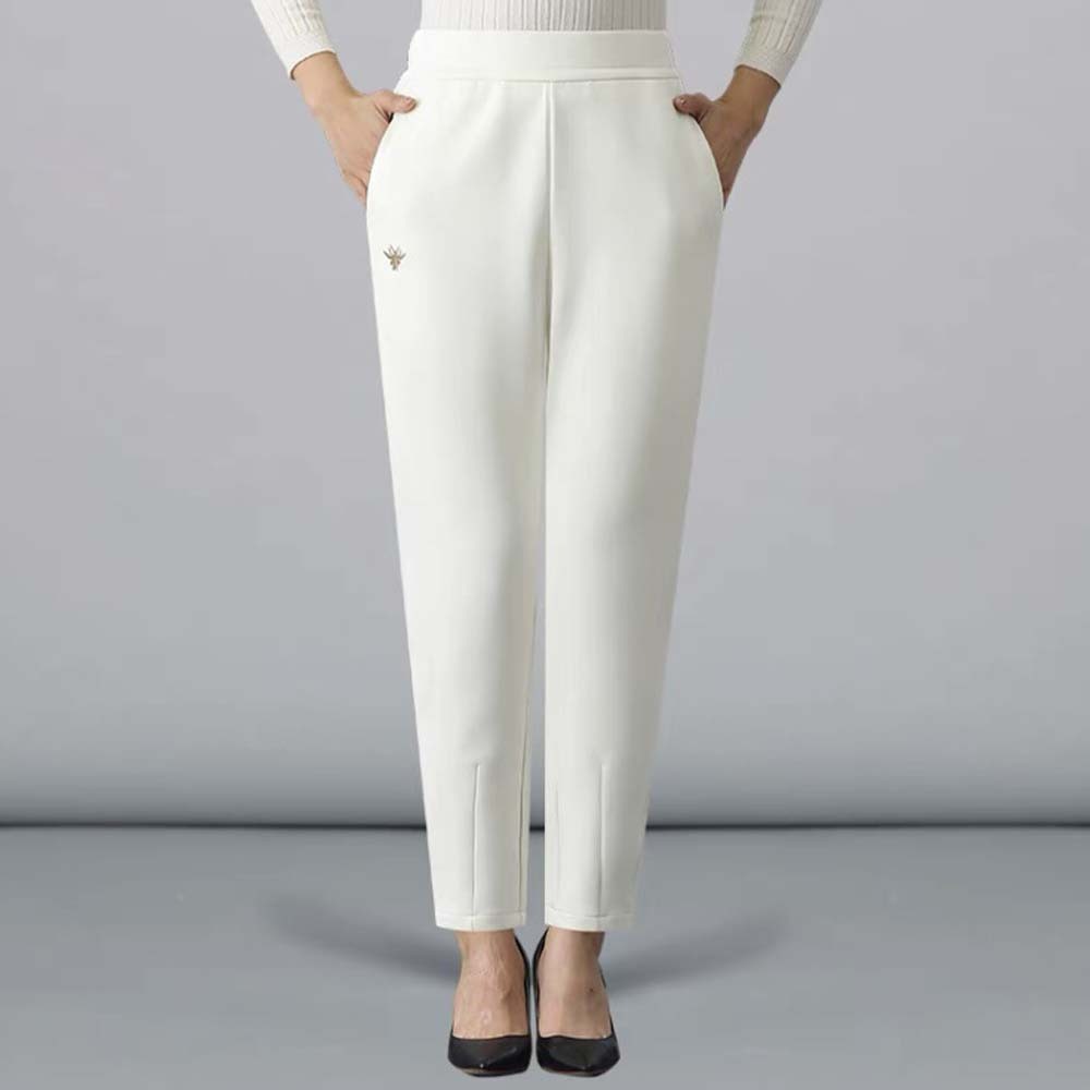 Pantalones casuales de cintura alta sueltos y cómodos para mujer