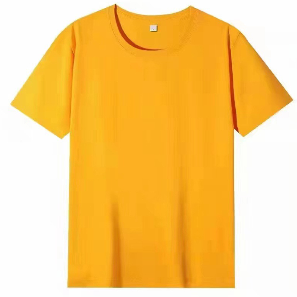 Olivoslindo Camiseta de manga corta con cuello redondo de algodón de seda helada para hombre