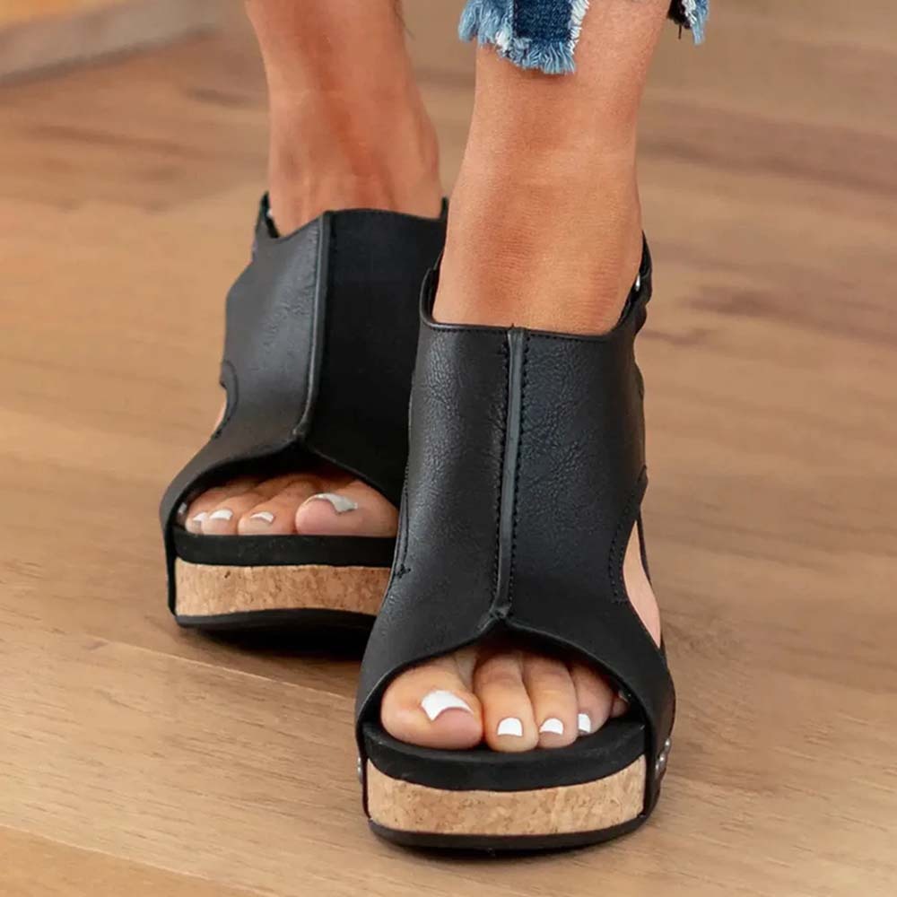 Smiledeer Summer women's comfortable wedge sandals
