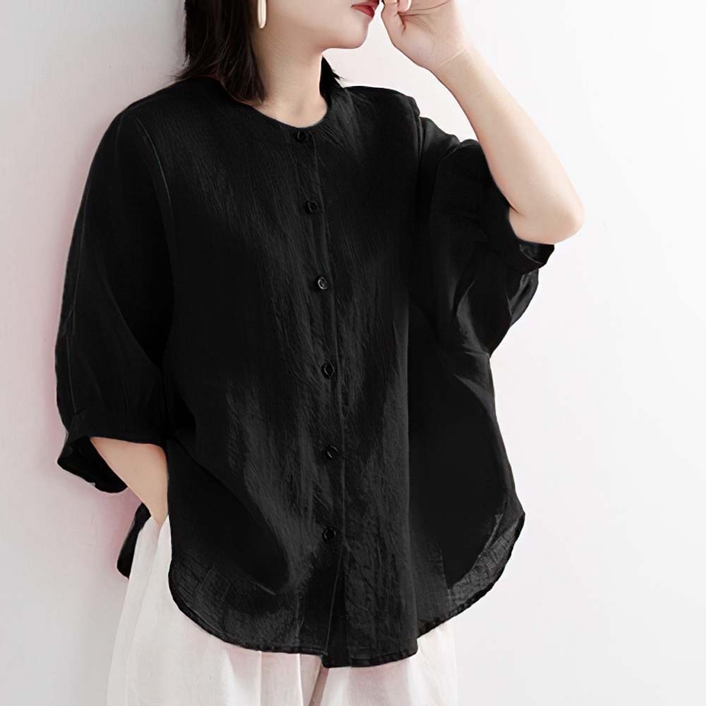 2024 nuevas camisas sueltas de algodón y lino para mujer