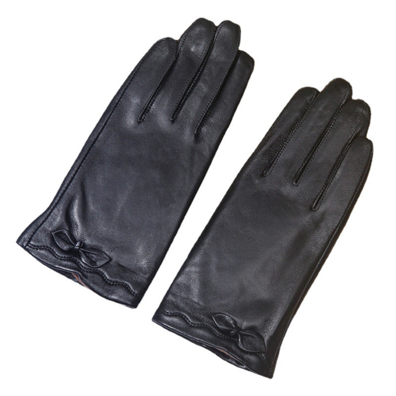 Guantes cálidos de PU de moda de invierno para mujer