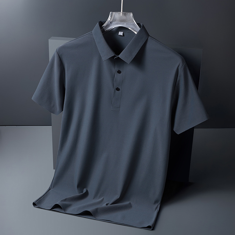 Men's Breathable Ice Silk Short Sleeve Polo Shirt