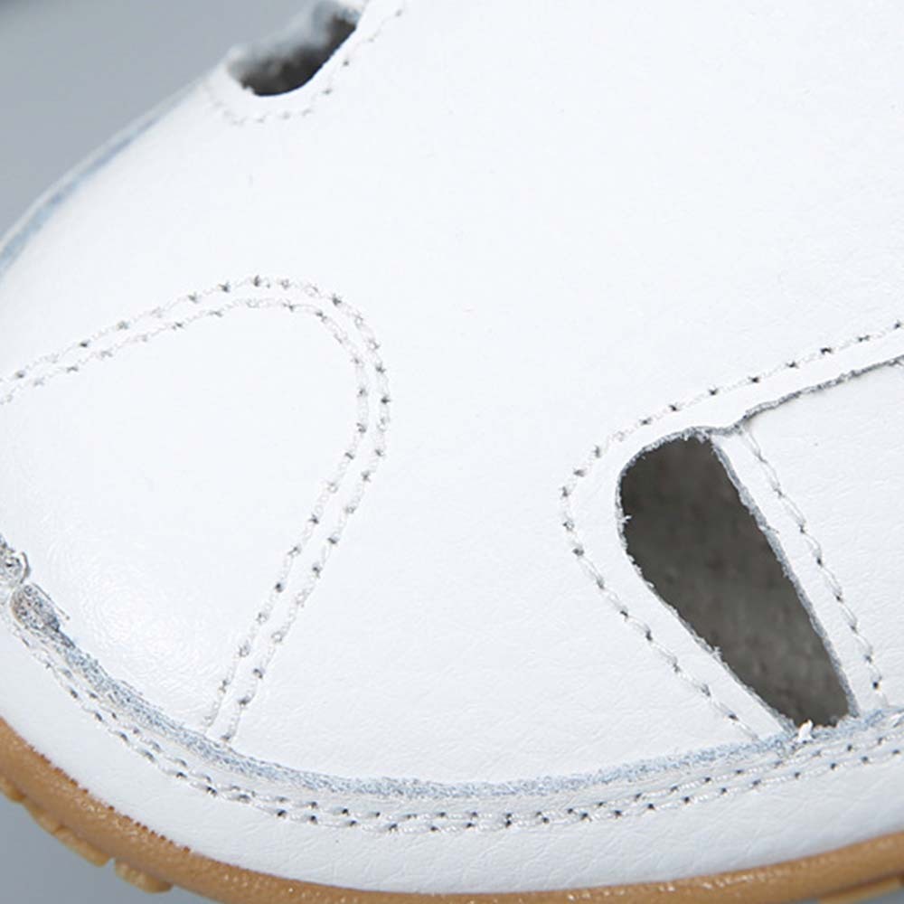 Sandalias de mujer de piel con suela suave y velcro transpirable