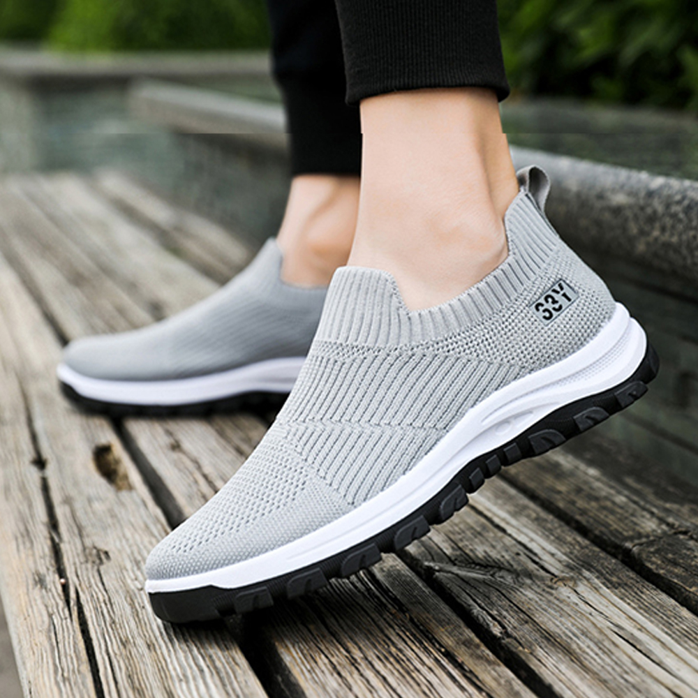 Olivoslindo Zapatos casuales transpirables tejidos con mosca nuevos de verano para hombres