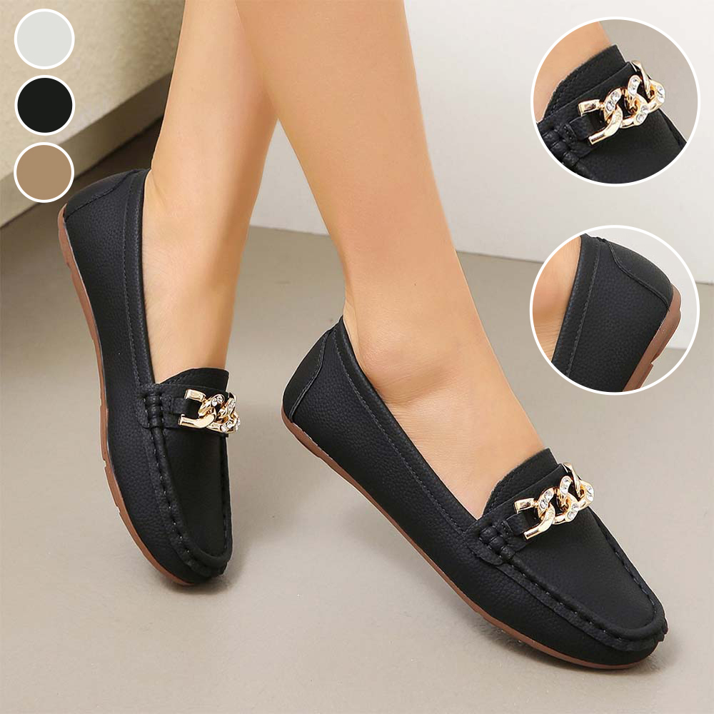 2024 zapatos casuales planos con punta redonda para mujer