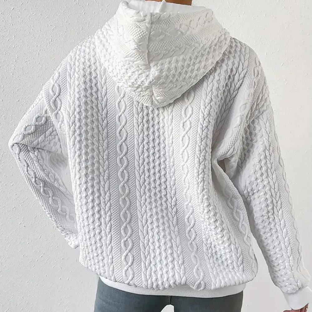 Olivoslindo Otoño nueva sudadera con capucha casual jacquard