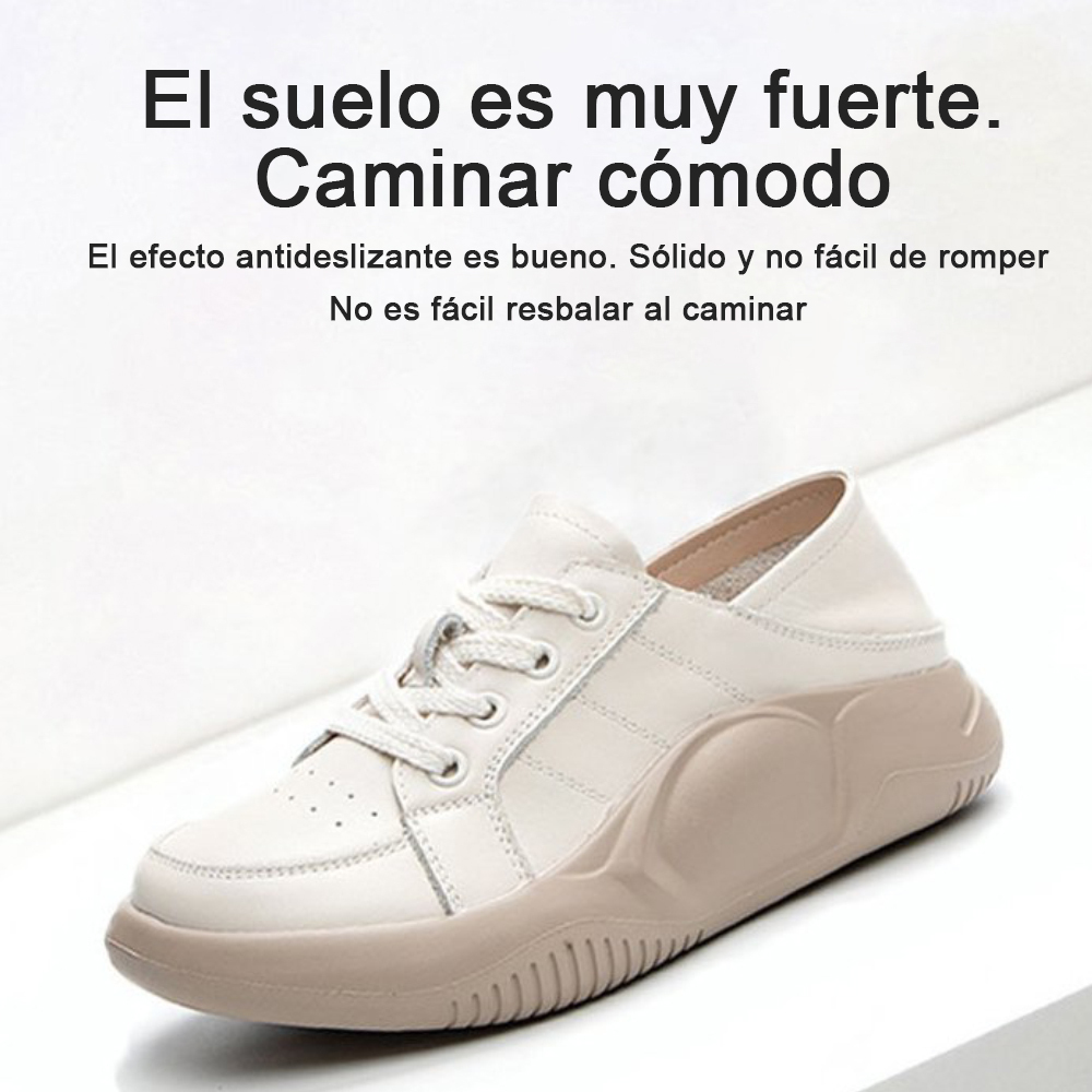 Olivoslindo Zapatos de mujer casuales cómodos de suela gruesa