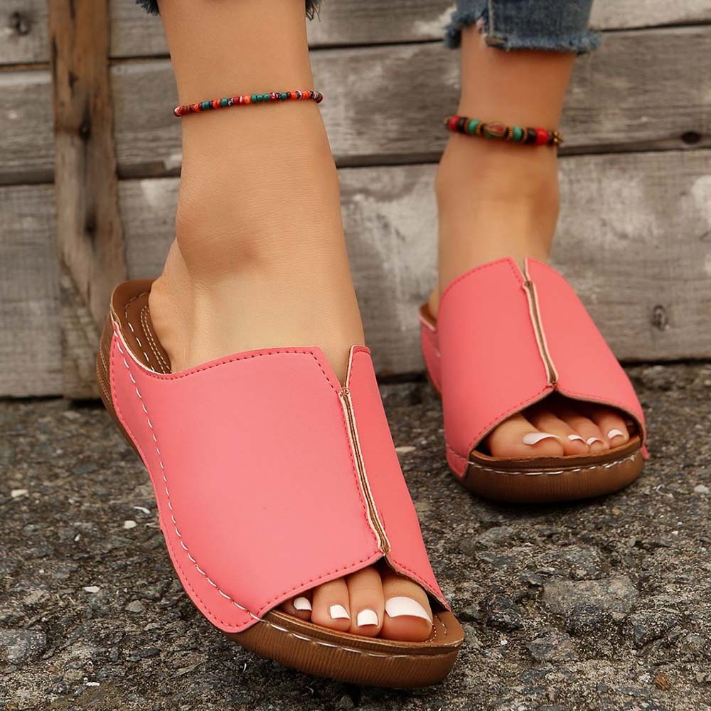 Hojanaranja Zapatillas de casa de mujer ligeras y cómodas con suela gruesa