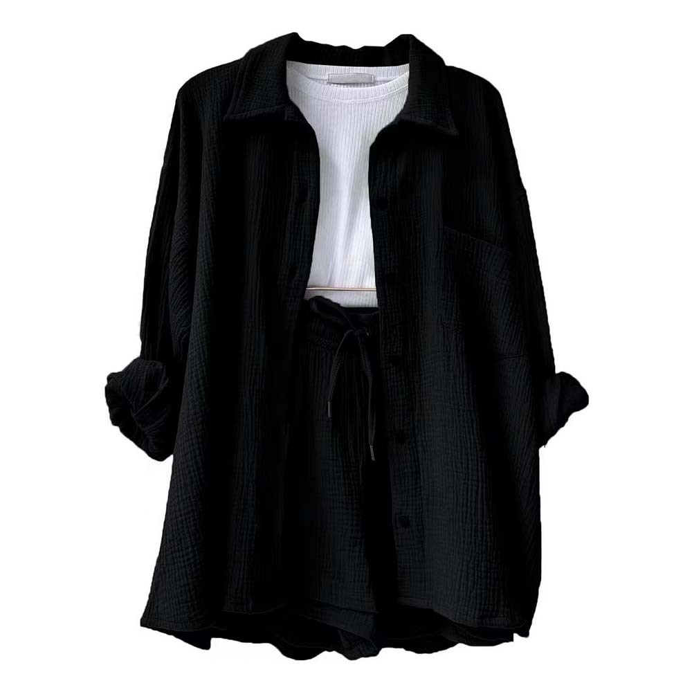 Traje de mujer (camisa de manga larga + pantalón corto)