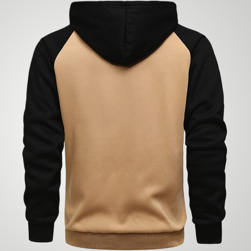 Olivoslindo Chaqueta deportiva informal con capucha para hombre con diseño de bloques de color