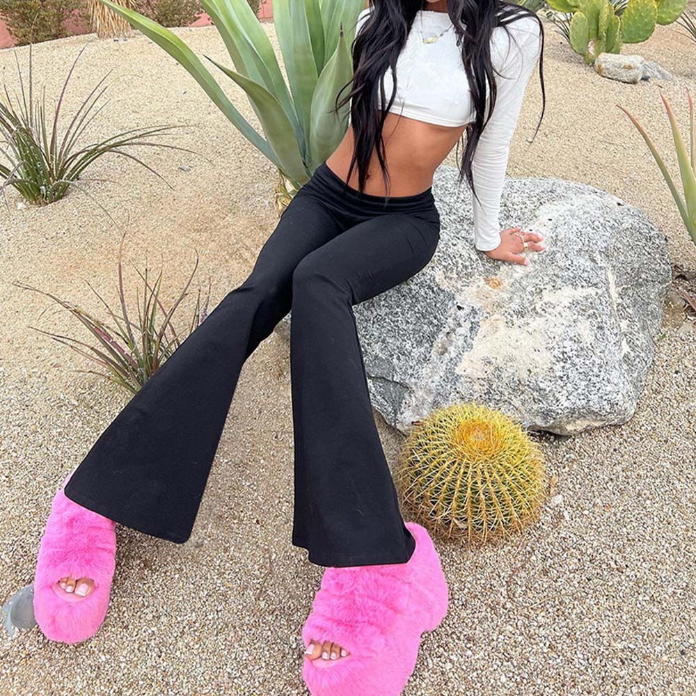 Stylish and Comfortable Women's Slim Fit Low Waist Flare Pants