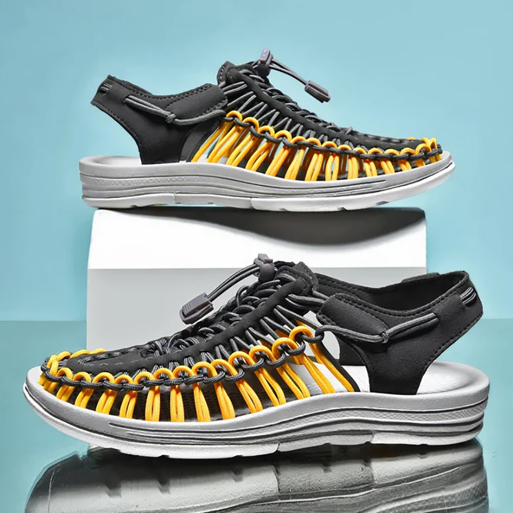 Smiledeer Summer men's and women's breathable braided lace-up sports sandals