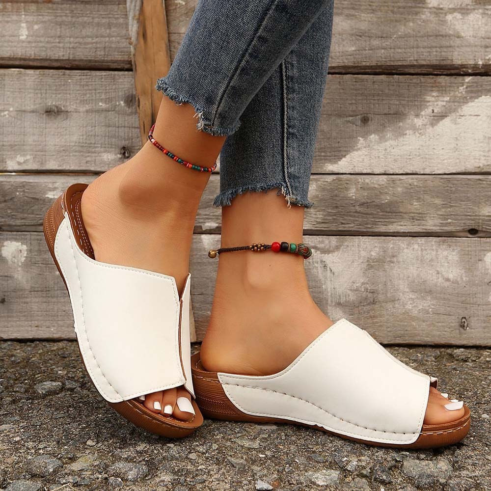 Hojanaranja Zapatillas de casa de mujer ligeras y cómodas con suela gruesa