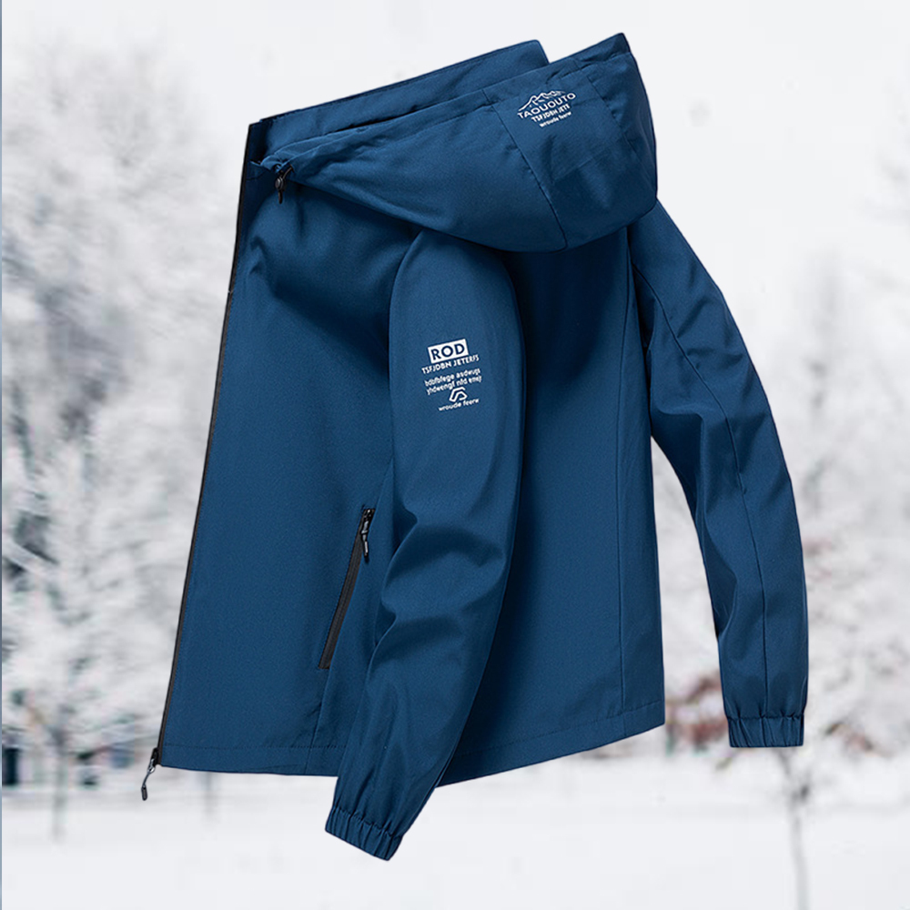 Olivoslindo Chaqueta casual outdoor para hombre con capucha desmontable