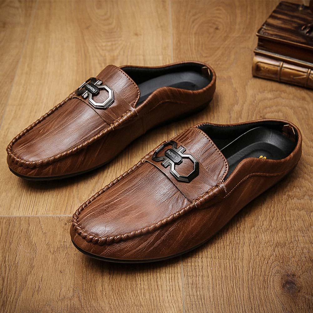 Zapatillas de hombre de piel transpirable con suela suave