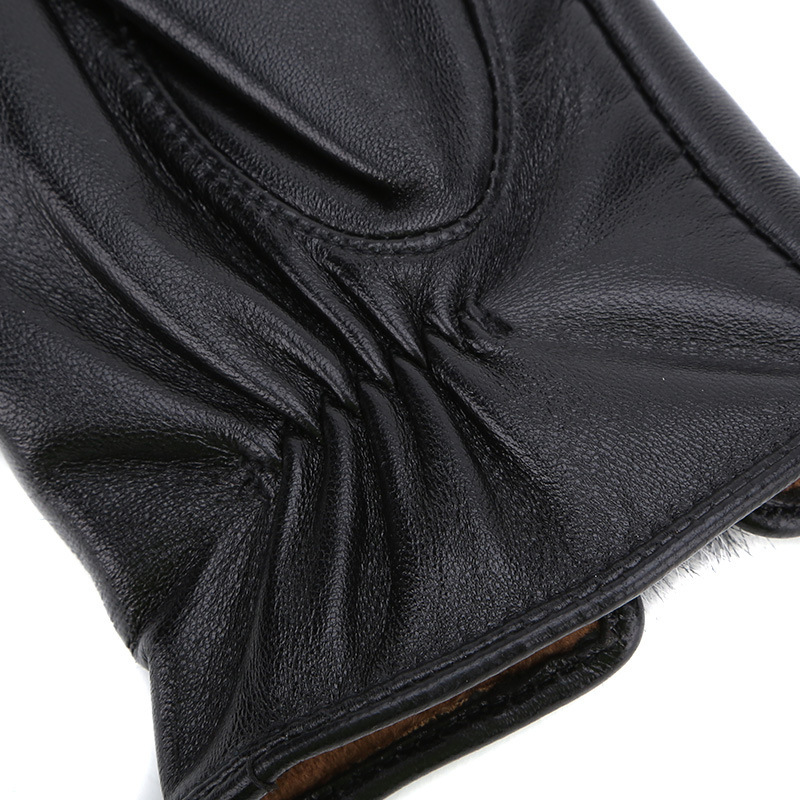 Elegantes guantes de flores de peluche