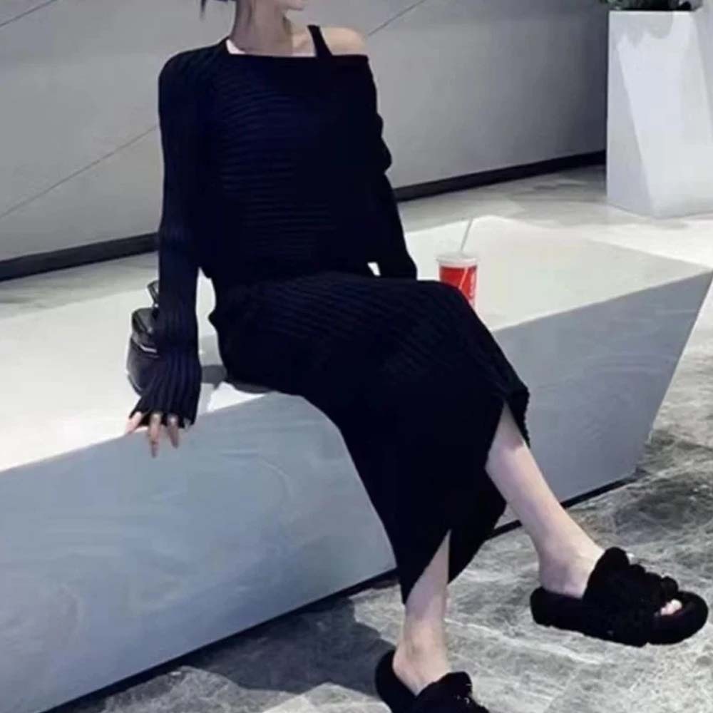 Knit Pullover Sweater and Cami Dress Set