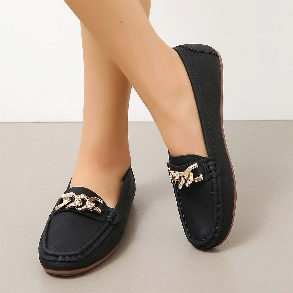 2024 zapatos casuales planos con punta redonda para mujer