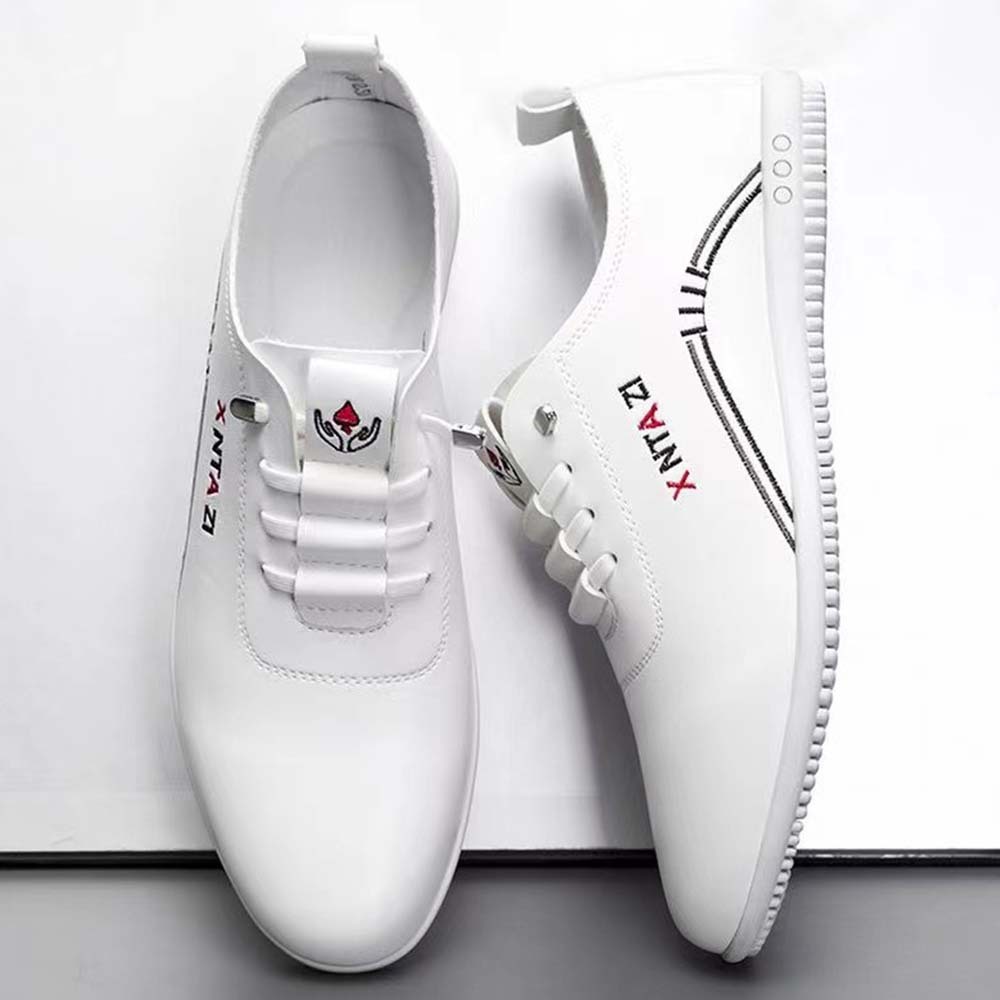 Zapatos casuales de cuero con suela blanda y estilo para hombre