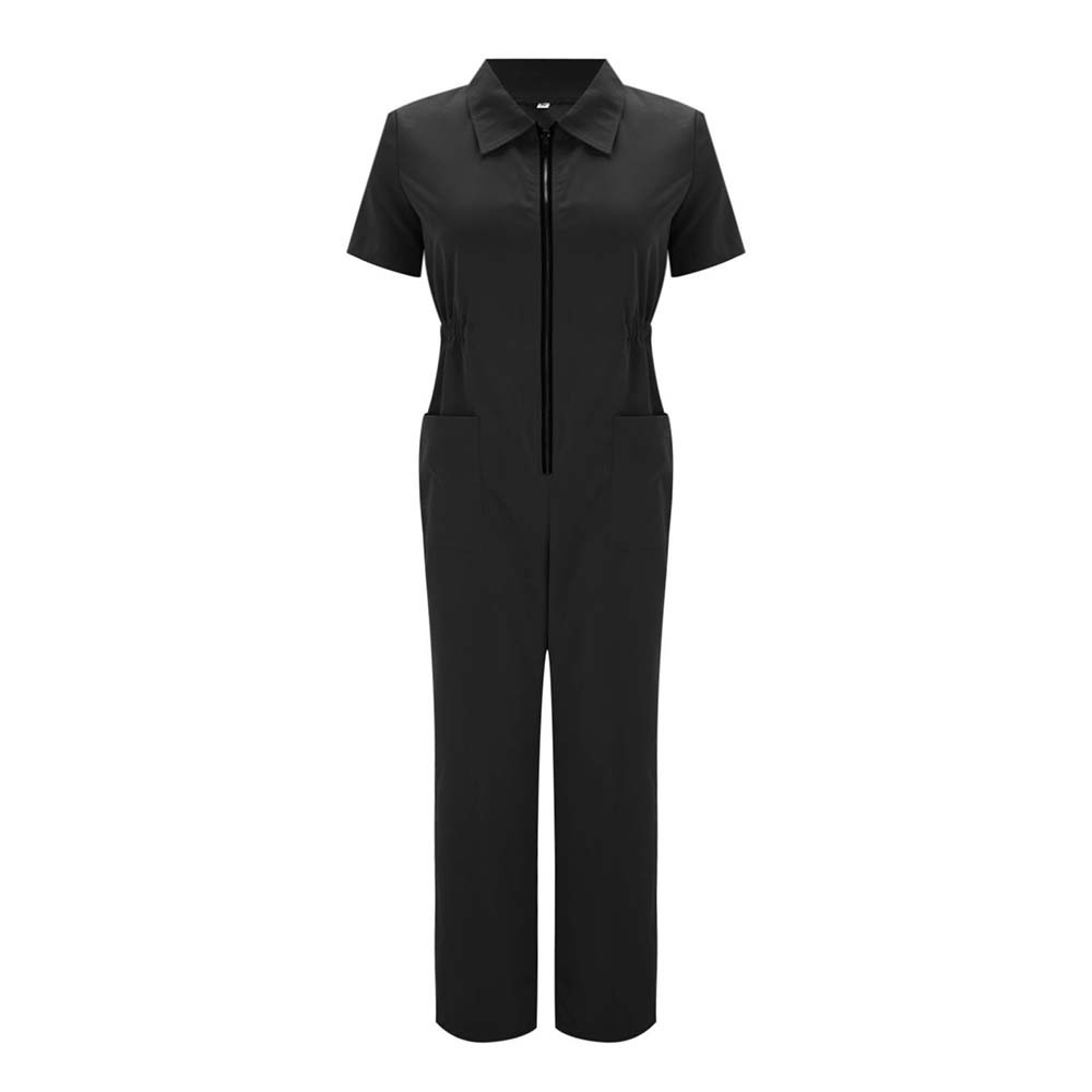 Women's practical multifunctional short-sleeved jumpsuit