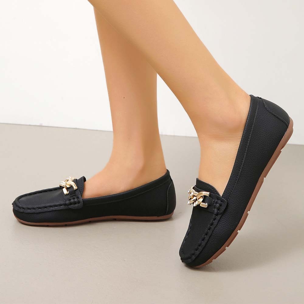 2024 zapatos casuales planos con punta redonda para mujer