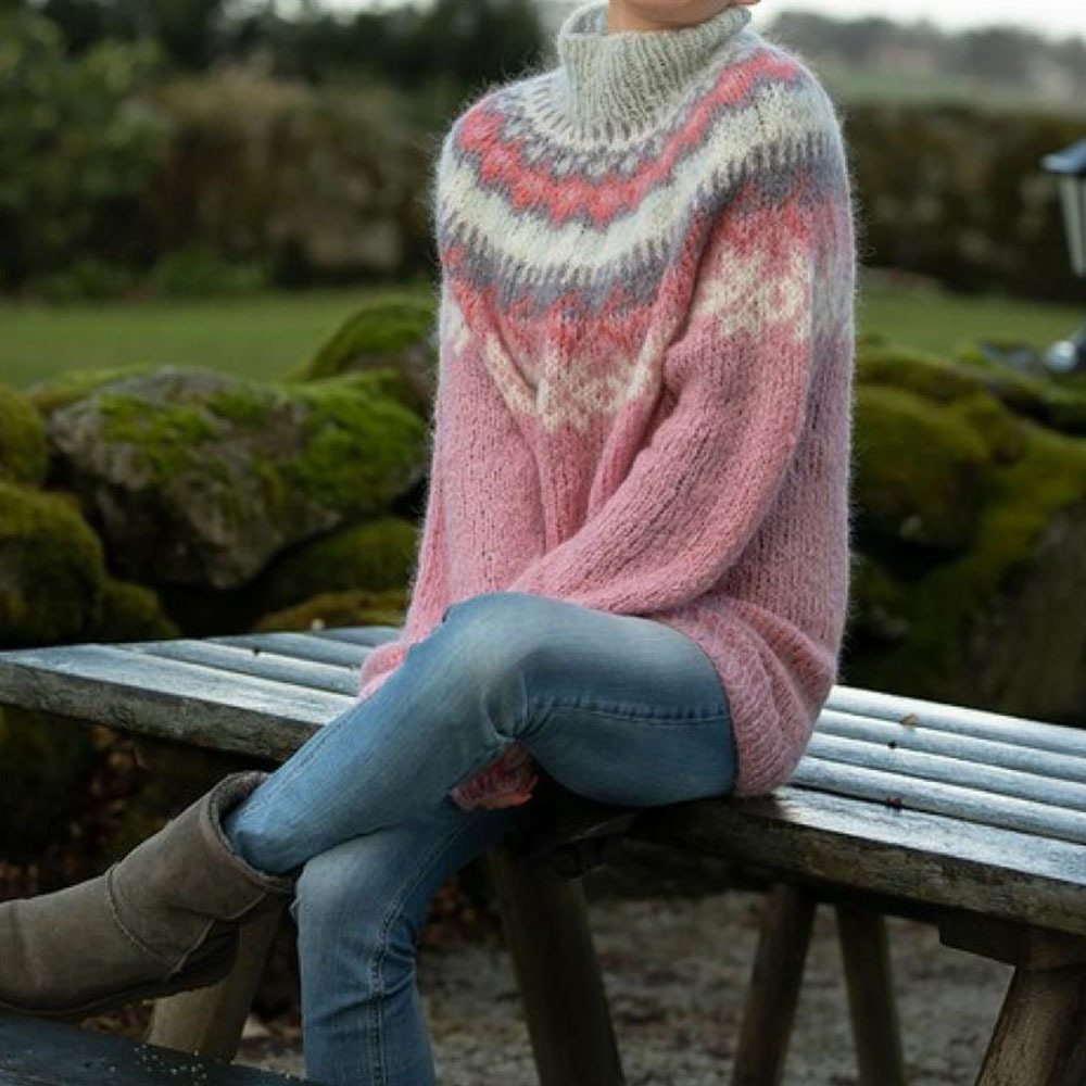 Glowtomato™ Autumn and winter women's new thickened jacquard sweater