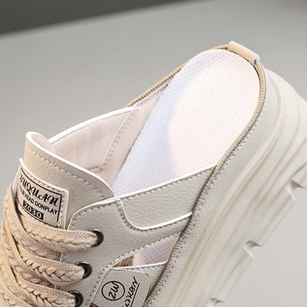 Pantuflas de mujer de suela gruesa, transpirables y cómodas