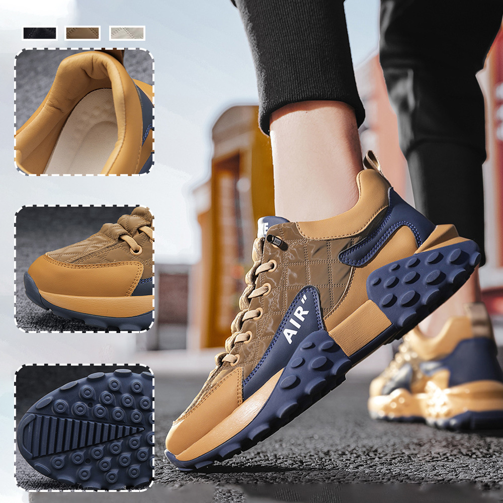 Glowtomato™ Men's Color Block Thick Sole Sneakers