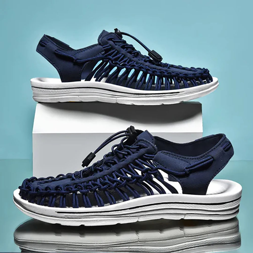 Smiledeer Summer men's and women's breathable braided lace-up sports sandals