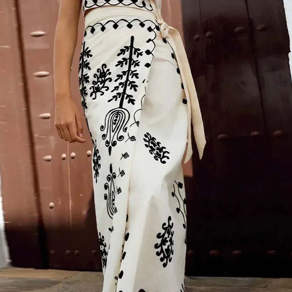 Vestido de dos piezas estampado de verano para mujer