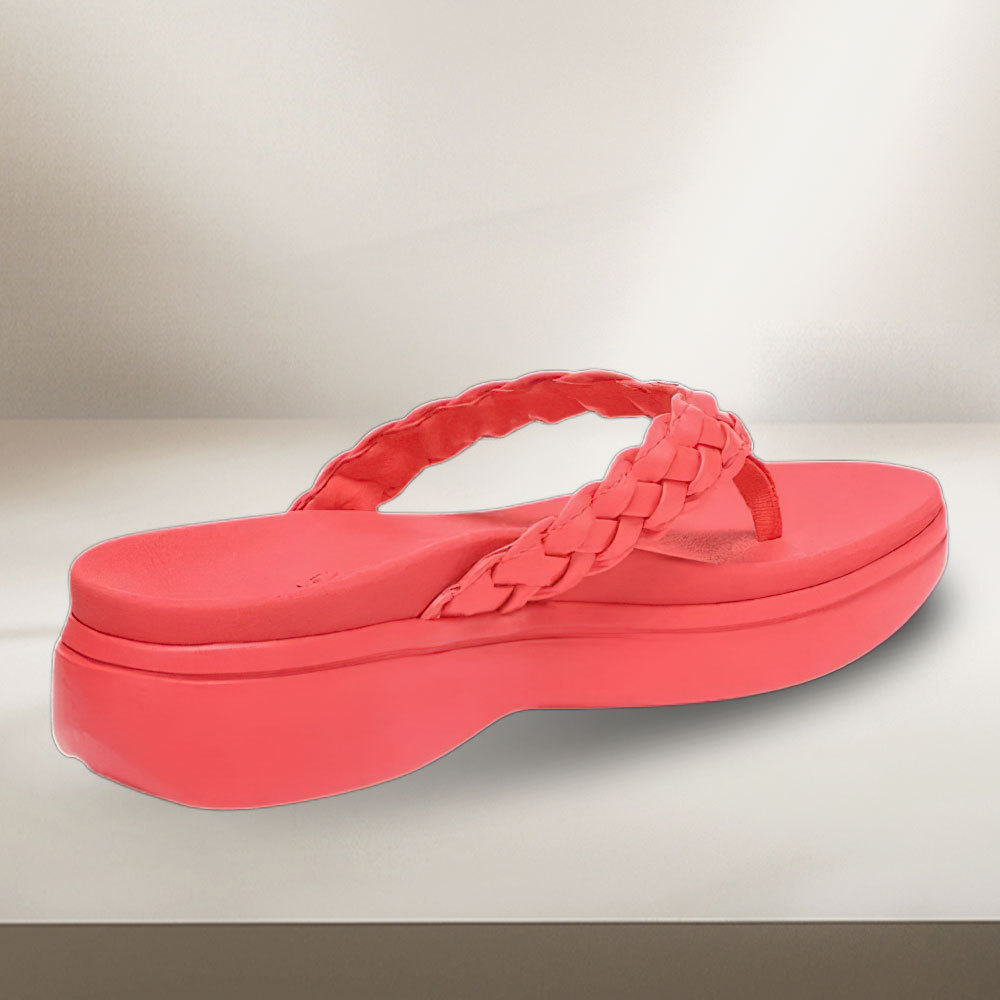 Women's Comfortable Thick Sole Wedge Flip Flop Sandals