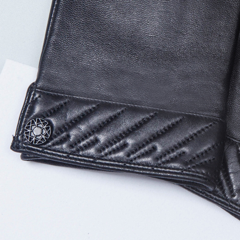 Exquisitos guantes clásicos de invierno cálidos a prueba de viento PU