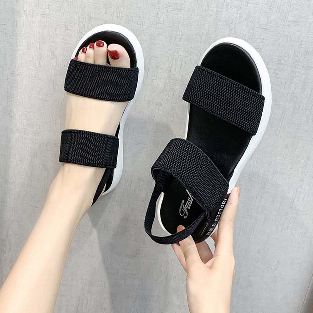 Sandalias deportivas cómodas con soporte plano para mujer