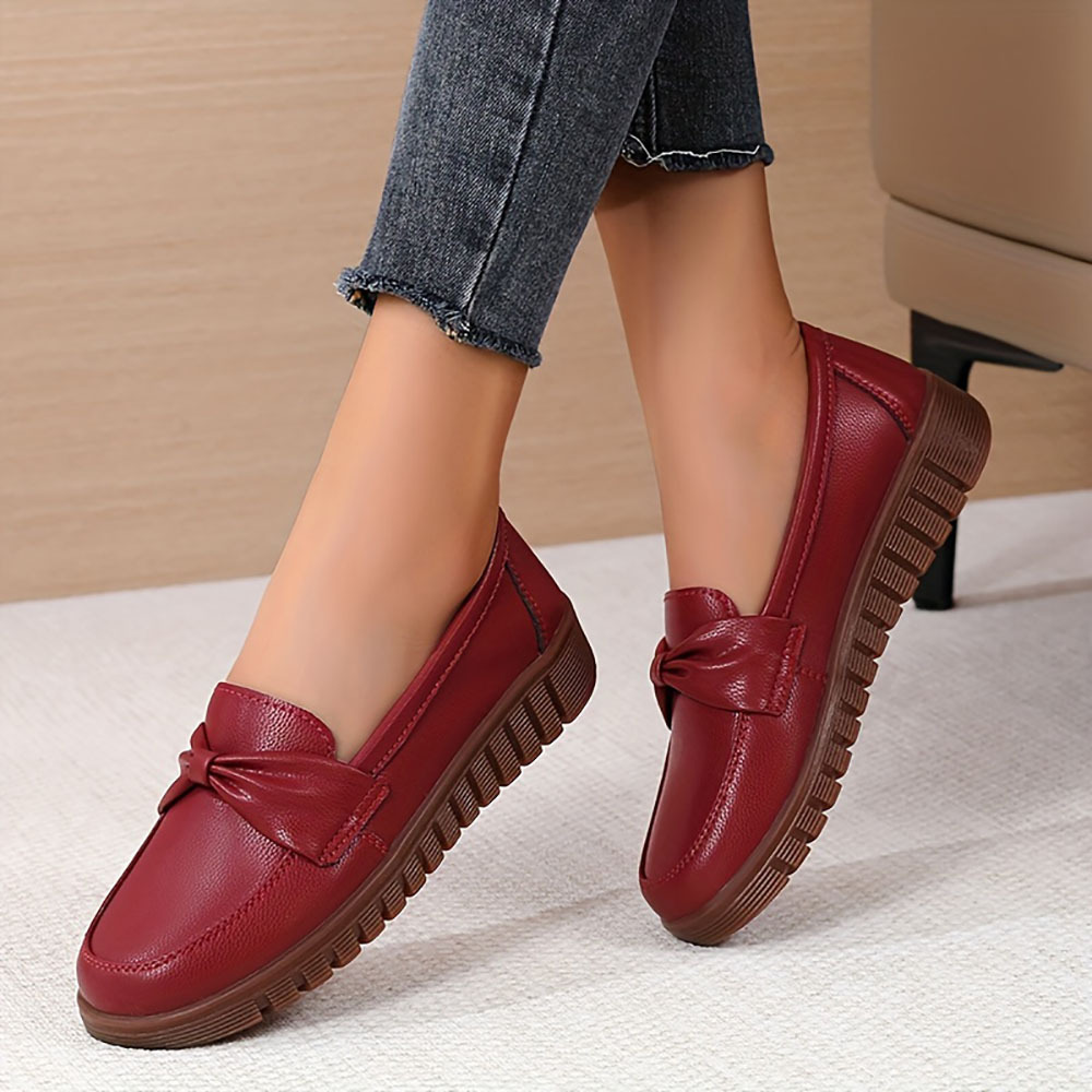 2024 New style bow round toe flat loafers for women