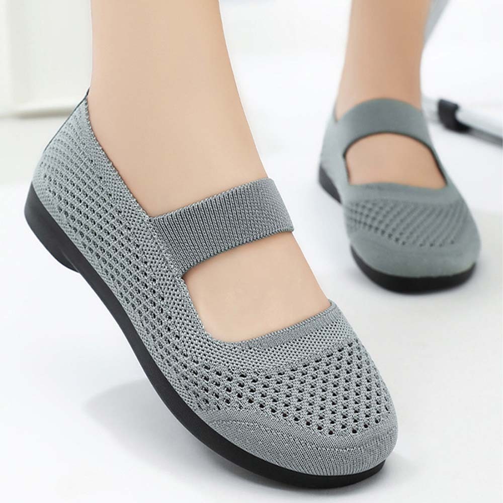 Spring and Autumn Women's Hollow Fly Knit Slip-on Casual Shoes