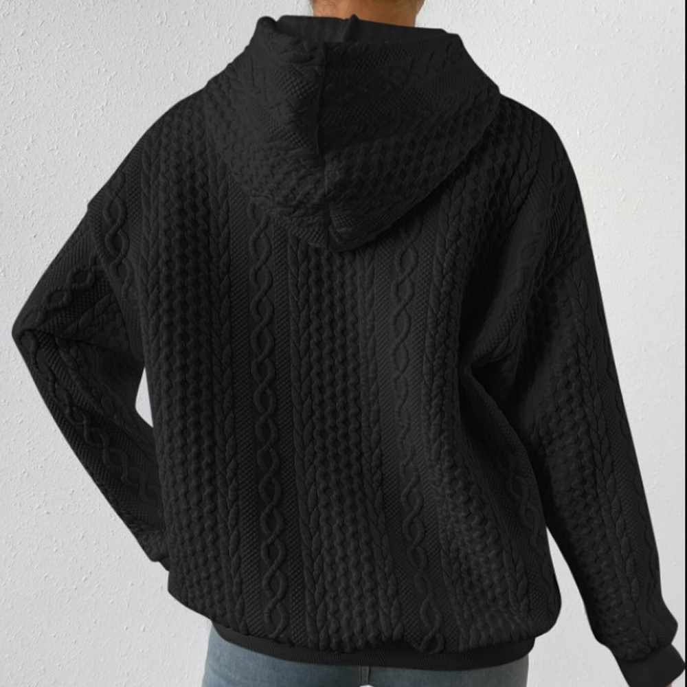 Olivoslindo Otoño nueva sudadera con capucha casual jacquard
