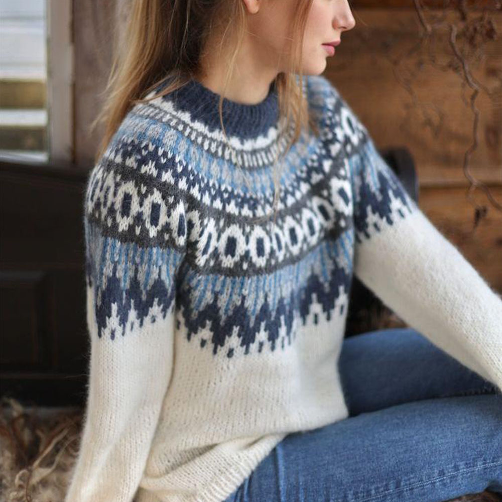 Glowtomato™ Autumn and winter women's new thickened jacquard sweater