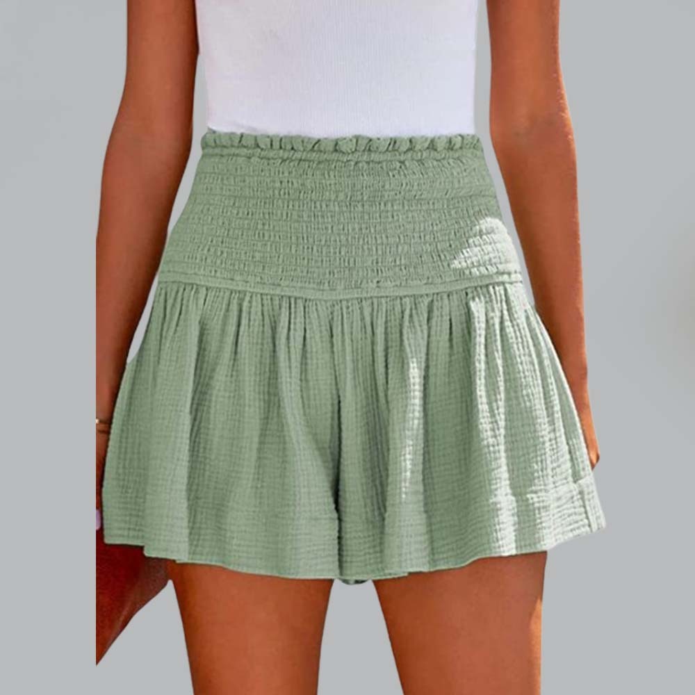 Women's summer comfortable and breathable cotton and linen culottes