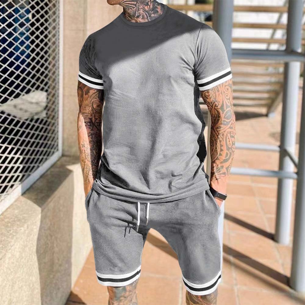 Chándal con pantalones cortos de manga corta para hombre